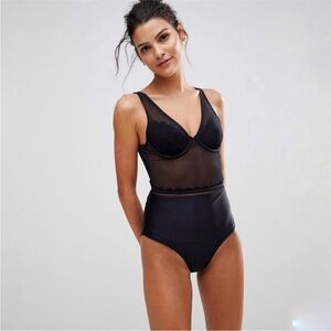 Ted Baker Black Sheer Bathing Suit